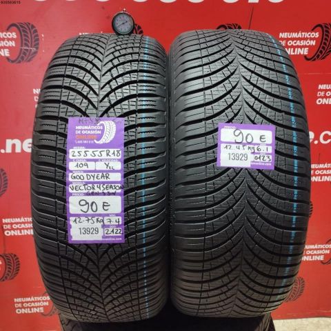 2X 255 55 R18 109YXL GOODYEAR VECTOR 4 SEASON M+S* OCASIÓN DOT: 2122/0123 - 7.4/6.1mms
