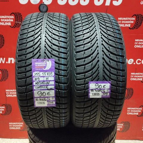 2X 255 55 R18 109H MICHELIN LATITUDE ALPIN M+S* OCASIÓN DOT: 1219/1219 - 6.2/6.0mms