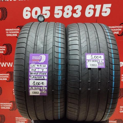 285 40 R20 108Y BRIDGESTONE TURANZA 6 ENLITEN OCASIÓN DOT: 0622/2122 - 5.6/5.6mms