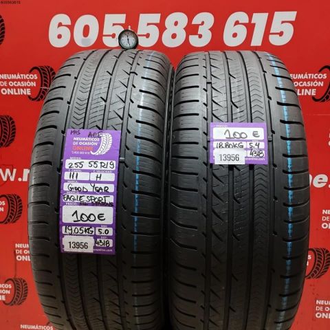 2X 255 55 R19 111H GOODYEAR EAGLE SPORT M+S AOE OCASIÓN DOT: 4318/4318 - 5.0/5.4mms