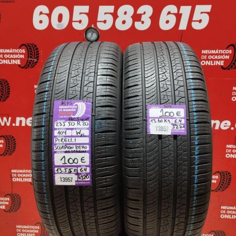 2X 235 50 R20 104WXL PIRELLI SCORPION ZERO JLR M+S* OCASIÓN DOT: 4920/5221 - 6.4/6.4mms