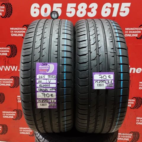 2X 265 50 R20 111V KUMHO CRUGEN HP91 OCASIÓN DOT: 2622/2222 - 5.1/5.1mms