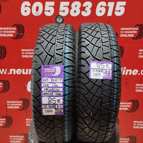 2X 225 70 R17 108TXL MICHELIN LATITUDE CROSS 4X4 OCASIÓN DOT: 3216/3216 - 6.5/6.6mms