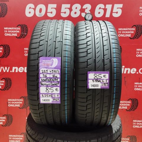 2X 225 45 R19 96WXL CONTINENTAL PREMIUM CONTACT 6 OCASIÓN DOT: 0323/0723 - 6.2/5.8mms