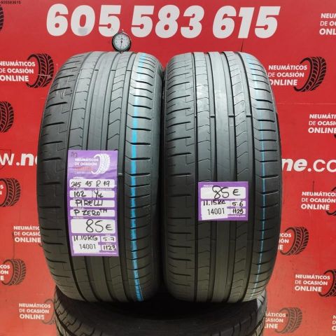 2X 245 45 R19 102YXL PIRELLI PZERO TM AO OCASIÓN DOT: 1123/1123 - 5.7/5.6mms