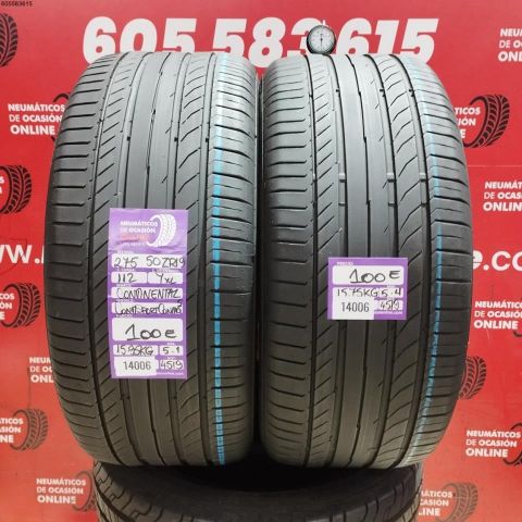 2X 275 50 ZR19 112YXL CONTINENTAL CONTISPORT CONTACT5 NO OCASIÓN DOT: 4519/4519 - 5.4/5.1mms