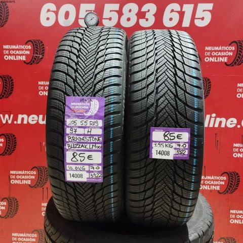 2x 205 55 R19 97H BRIDGESTONE BLIZZAK LM001 7.0/7.0MM DOT 3922/3922 