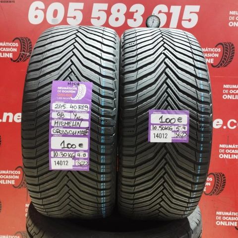 2X 245 40 R19 98Y MICHELIN CROSSCLIMATE 2 M+S* OCASIÓN DOT: 3622/3622 - 4.8/5.7mms