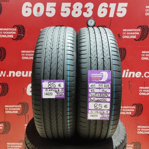 2x 195 55 R18 93H XL CONTINENTAL ECOCONTACT 6Q 6.0/6.0MM DOT 3924/2024