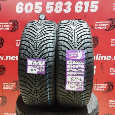 2x 205 55 R17 95V XL GOODYEAR VECTOR 4 SEASONS  M+S* 6.6/6.3MM DOT 3520/0921