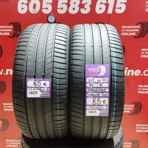 2X 245 40 R19 94W BRIDGESTONE TURANZA T005 OCASIÓN DOT: 4222/1823 - 5.8/5.3mms