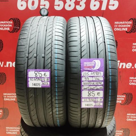 2X 235 45 R19 99VXL CONTINENTAL SPORT CONTACT 5 OCASIÓN DOT: 4517/1118 - 5.8/5.8mms