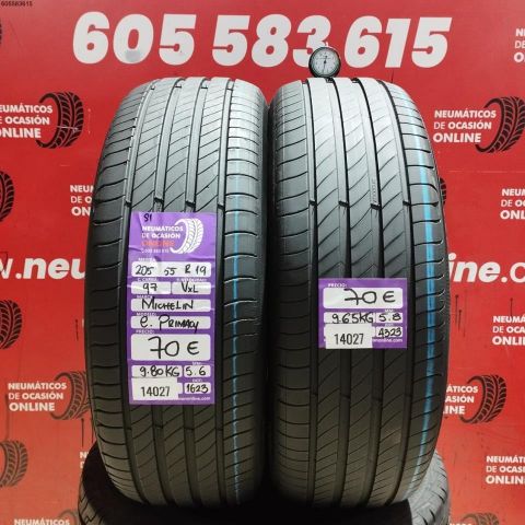 2x 205 55 R19 97V XL MICHELIN E. PRIMACY S1 5.6/5.8MM  DOT 1623/4323 