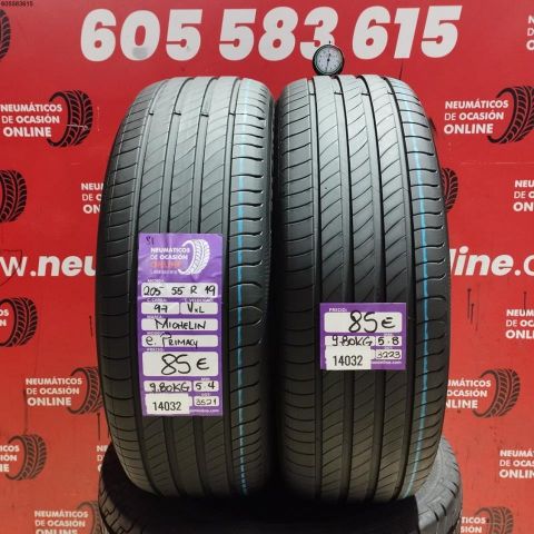 2x 205 55 R19 97V XL MICHELIN E PRIMACY S1 5.4/5.8MM DOT 3521/3223 