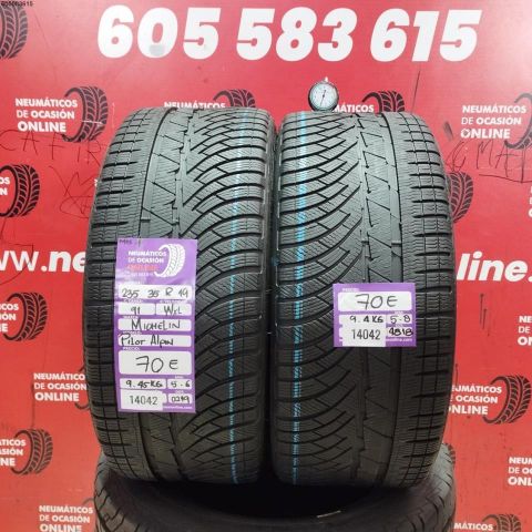 2X 235 35 R19 91WXL MICHELIN PILOT ALPIN M+S OCASIÓN DOT: 0219/4818 - 5.6/5.8mms