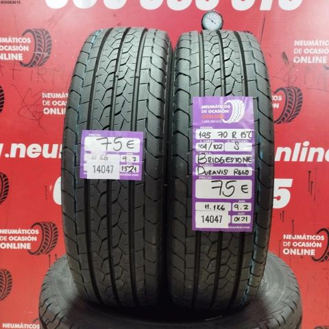 2x 195 70 R15C 104 102S BRIDGESTONE DURAVIS R660 9.2/9.2MM DOT 1521/0121 