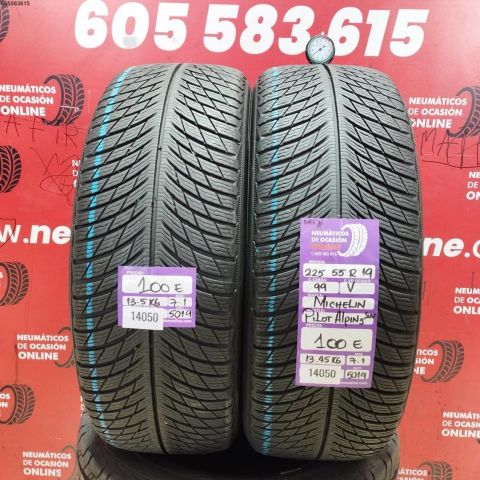 2X 225 55 R19 99V MICHELIN ALPIN 5 SUV M+S* OCASIÓN DOT: 5019/5019 - 7.1/7.1mms