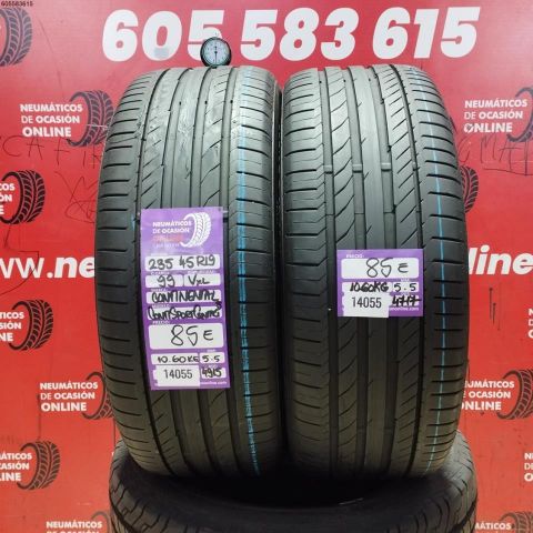 2X 235 45 R19 99VXL CONTINENTAL SPORT CONTACT 5 OCASIÓN DOT: 4915/4717 - 5.5/5.5mms