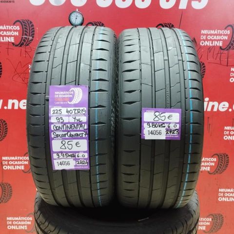 2X 225 40 ZR19 93YXL CONTINENTAL SPORT CONTACT 7 OCASIÓN DOT: 2424/2723 - 6.0/6.0mms