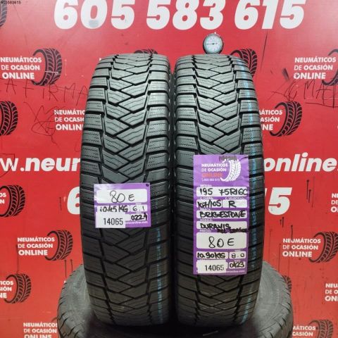 2x 195 75 R16C 107/105R BRIDGESTONE DURAVIS ALL SEASONS 6.1/8.0MM DOT 0224/0423