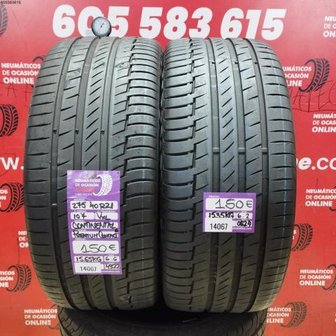 2x 275 40 R21 107 V XL CONTINENTAL PREMIUM CONTACT 6 SSR 6.6/6.2MM  DOT 4922/0624