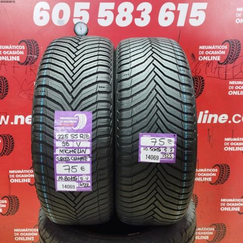 2X 225 55 R18 98V MICHELIN CROSS CLIMATE 2 OCASIÓN DOT: 4122/1323 - 5.4/5.2mms