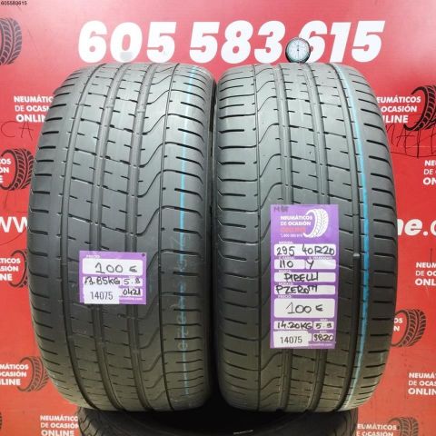 2X 295 40 R20 110Y PIRELLI P ZERO TM M+S MOT 5.3/5.3MM DOT 0421/3820