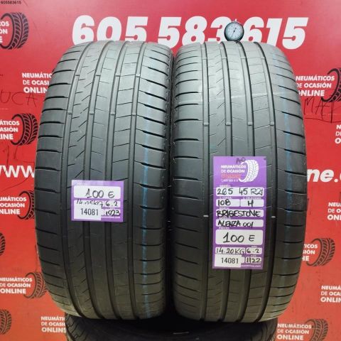 2x 265 45 R21 108H BRIDGESTONE ALENZA 001 AO 6.2/6.2MM  DOT 1023/1122