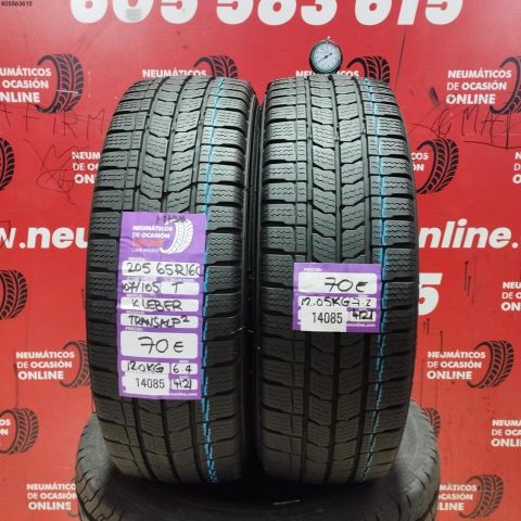 2X 205 65 R16C 107/105T KLEBER TRANSALP 2 6.4/7.2MM DOT 4121/4121