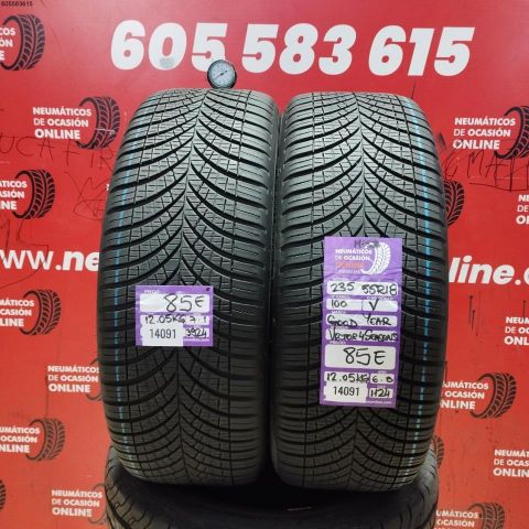 2X 235 55 R18 100V GOODYEAR VECTOR 4 SEASON M+S* 7.1/6.8MM DOT 3924/1124