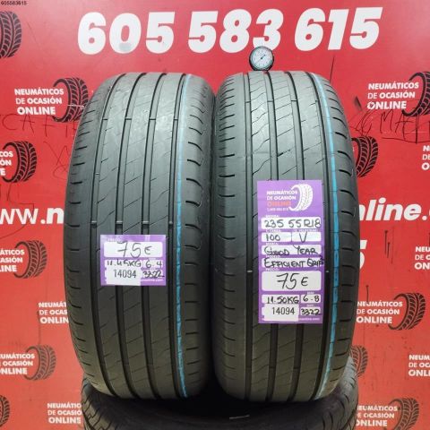 2X 235 55 R18 100V GOODYEAR EFFICIENTGRIP 2 OCASIÓN DOT: 3322/3322 - 6.4/6.8mms