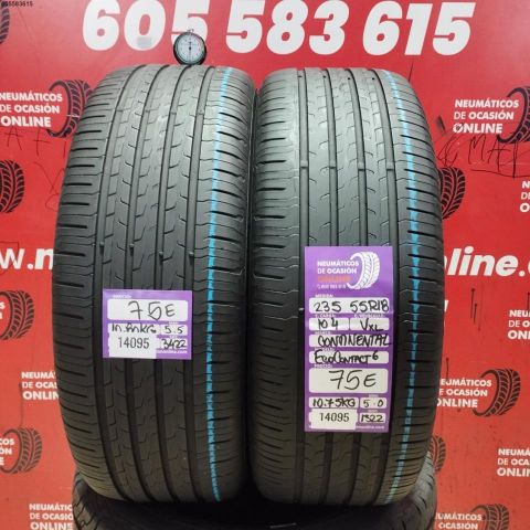 2X 235 55 R18 104V XL CONTINENTAL ECO CONTACT 6 5.0/5.5MM  DOT 3422/1322