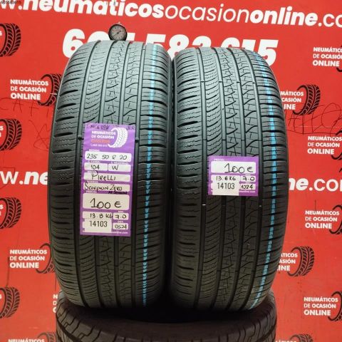 2X 235 50 R20 104W PIRELLI SCORPION ZERO ALL SEASON JLR PNCS OCASIÓN DOT: 0524/1024 - 7.0/7.0mms