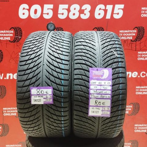 2X 245 40 R18 97VXL MICHELIN PILOT ALPIN 5 OCASIÓN DOT: 2520/2520 - 6.7/6.3mms