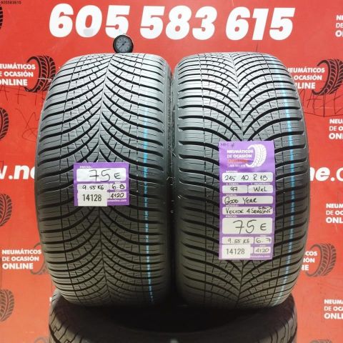 2X 245 40 R18 97WXL GOODYEAR VECTOR 4 SEASONS OCASIÓN DOT: 4120/4120 - 6.8/6.7mms