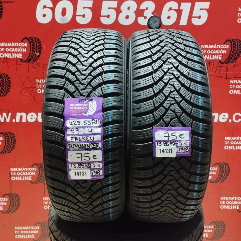 2X 225 55 R19 99H FALKEN EUROWINTER M+S* OCASIÓN DOT: 1718/1718 - 7.3/7.5mms