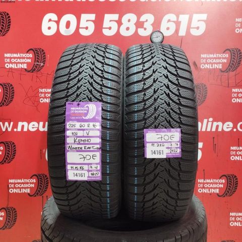 2X 225 60 R16 102V KUMHO WINTER RAFT M+S* OCASIÓN DOT: 1622/2122 - 7.4/7.7mms