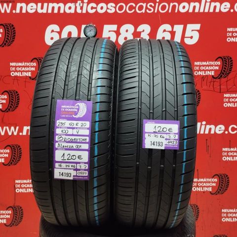 2X 235 50 R20 100V BRIDGESTONE ALENZA 001 OCASIÓN DOT: 0522/4923 - 7.2/7.2mms