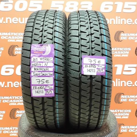 2X 215 75 R16C 116/114N MATADOR SIBER SNOW VAN M+S* DOT 1313/1313 (SIN USO)