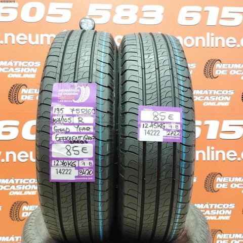 2X 195 75 16C 107 105R GOODYEAR EFFICIENT GRIP CARGO 7.8/7.8MM DOT 3420/2722