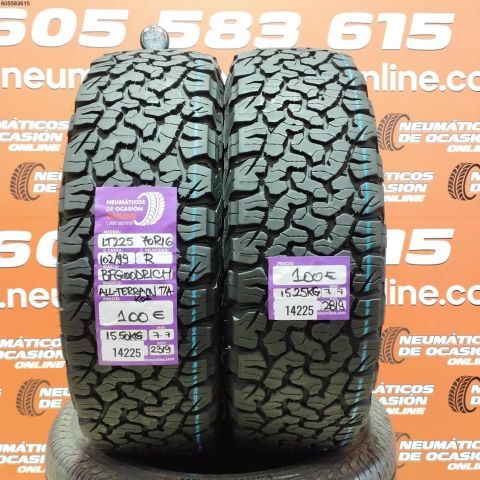 2X LT 225 70 R16 102/99R BF GOODRICH ALL TERRAIN T/A OCASIÓN DOT: 2319/2819 - 7.7/7.7mms