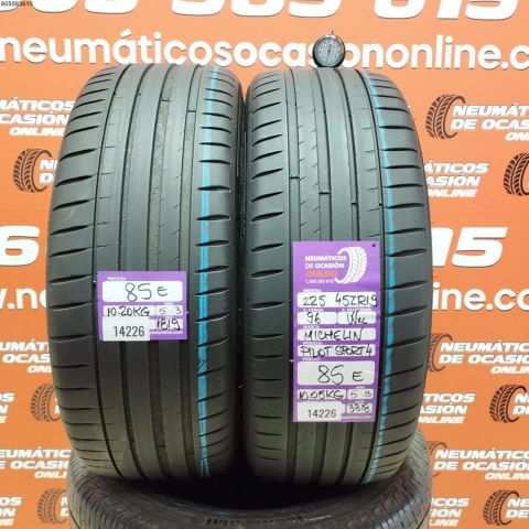 2X 225 45 ZR19 96W MICHELIN PILOT SPORT 4 OCASIÓN DOT: 1819/3318 - 5.3/5.8mms