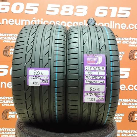 2X 245 35 R18 88Y BRIDGESTONE POTENZA S001 OCASIÓN DOT: 1523/5123 - 7.0/7.0mms