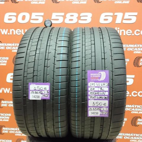 2X 275 35 ZR22 104Y XL MICHELIN PILOT SUPER SPORT 7.6/7.0MM DOT 4621/3923