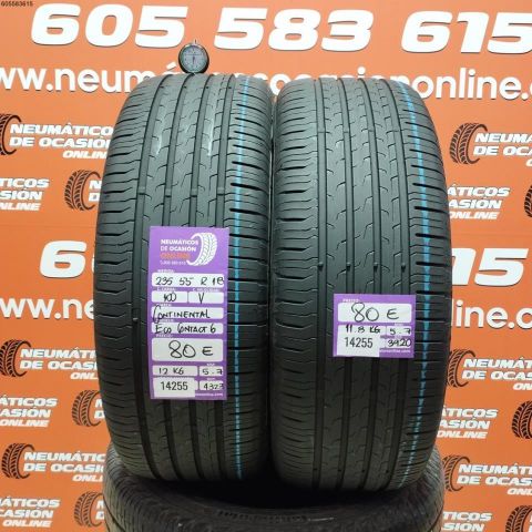2X 235 55 R18 100V CONTINENTAL ECO CONTACT 6 5.7/5.7MM DOT4323/3920