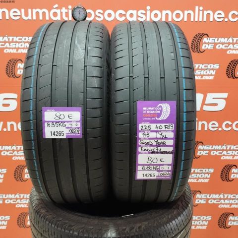2X 225 40 R19 93YXL GOODYEAR EAGLE F1 ASYMMETRIC 6 OCASIÓN DOT: 0624/0624 - 5.6/5.1mms