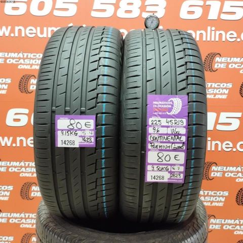 2X 225 45 R19 96WXL CONTINENTAL PREMIUM CONTACT 6 OCASIÓN DOT: 1623/2823 - 5.4/6.2mms
