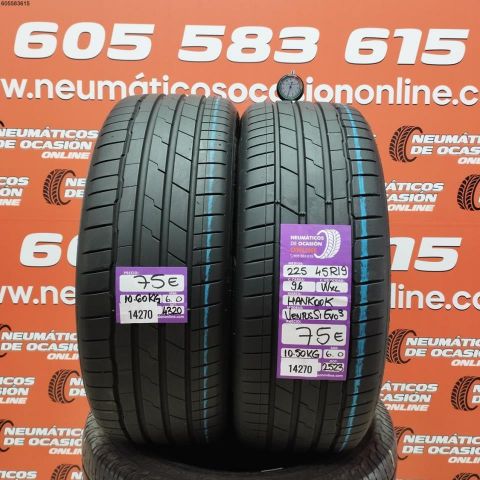 2X 225 45 R19 96WXL HANKOOK VENTUS S1 EVO 3 OCASIÓN DOT: 4320/2523 - 6.0/6.0mms