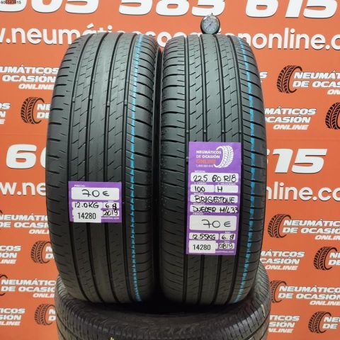 2X 225 60 R18 100H BRIDGESTONE DUELE H/L33 OCASIÓN DOT: 2019/0819 - 6.8/6.8mms