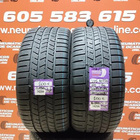2X 295 40 R20 110V XL M+S* MO CONTINENTAL CROSS CONTACT WINTER 6.4/6.4MM DOT 2318/2318